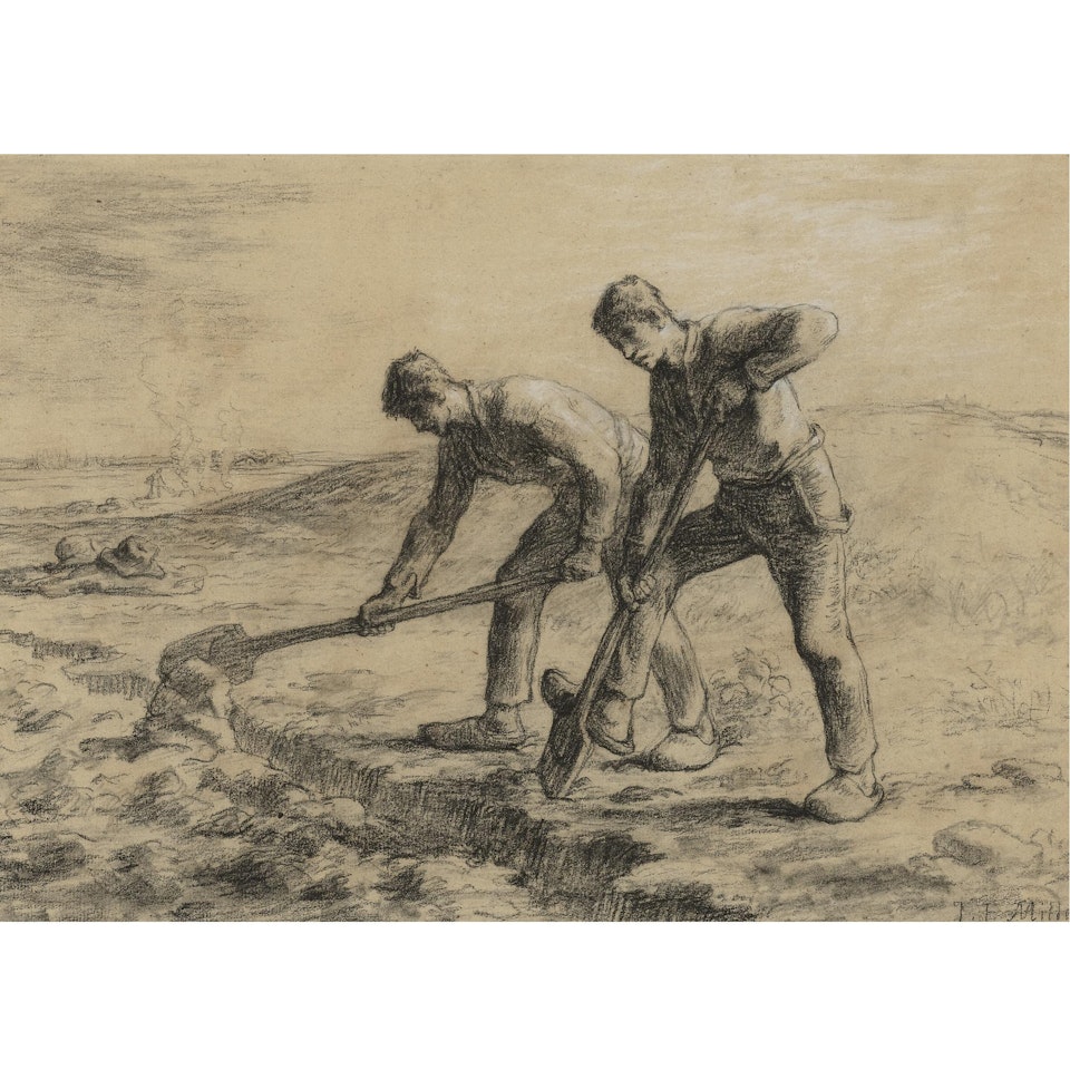 Les Deux Becheurs by Jean-François Millet
