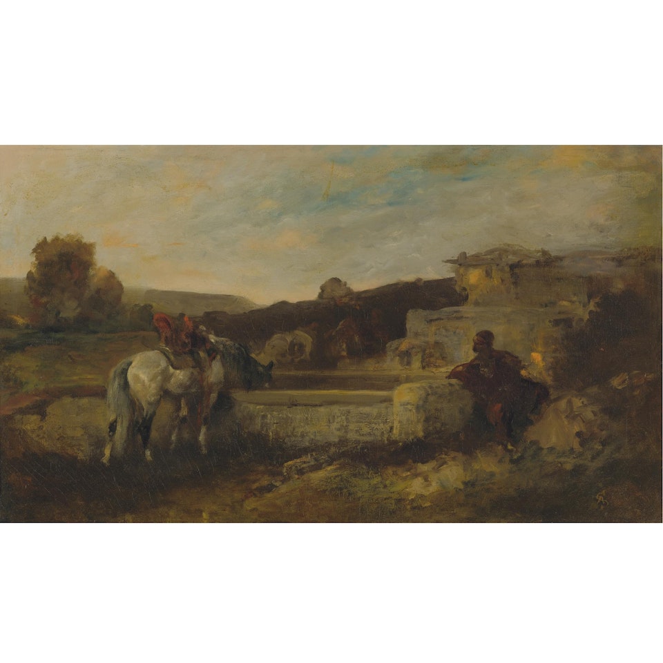 At The Watering Hole by Adolf Schreyer