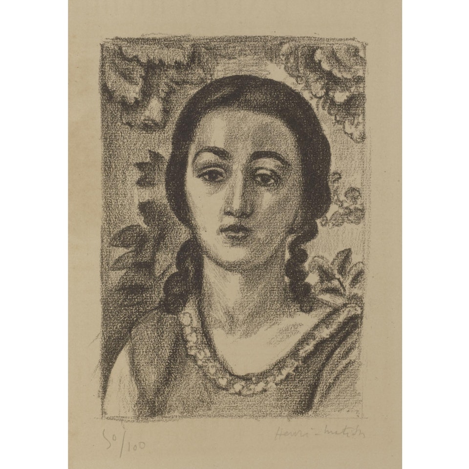 Jeune Fille Aux Boucles Brunes (Duthuit 448) by Henri Matisse