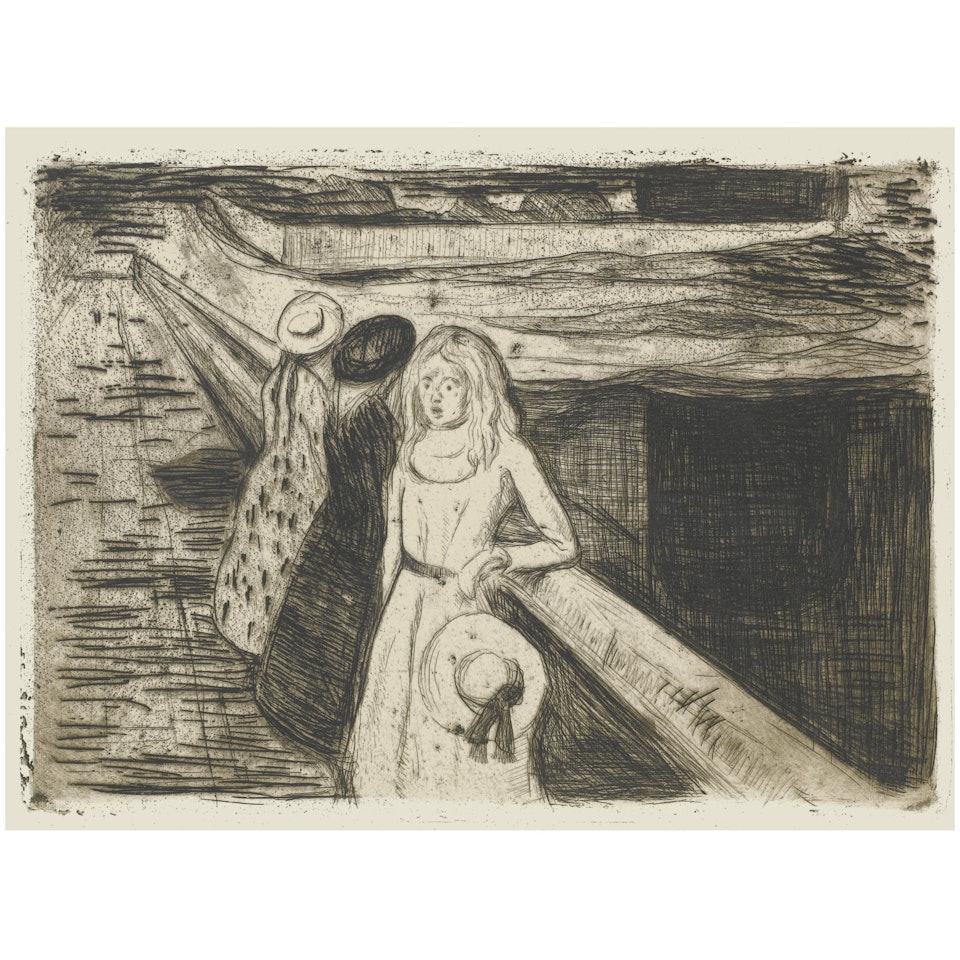 The Girls On The Bridge (Woll 232; Schiefler 200) by Edvard Munch