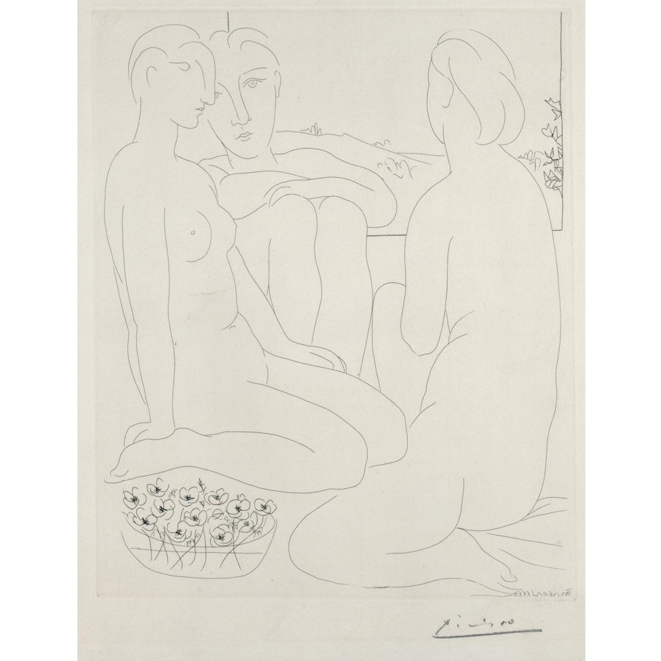 Trois Femmes Nues Pres Dune Fenetre (B. 176) by Pablo Picasso