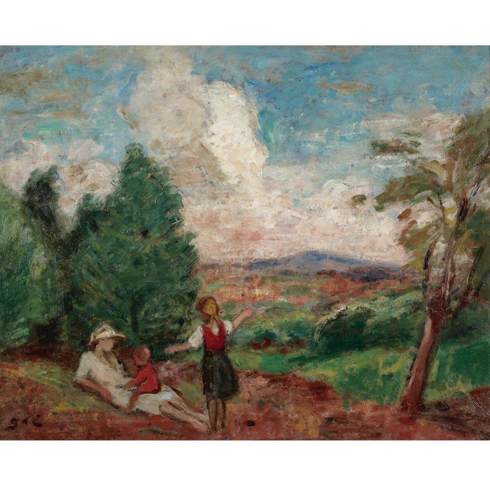 Mère Et Enfants Dans Un Paysage by Georges d’Espagnat