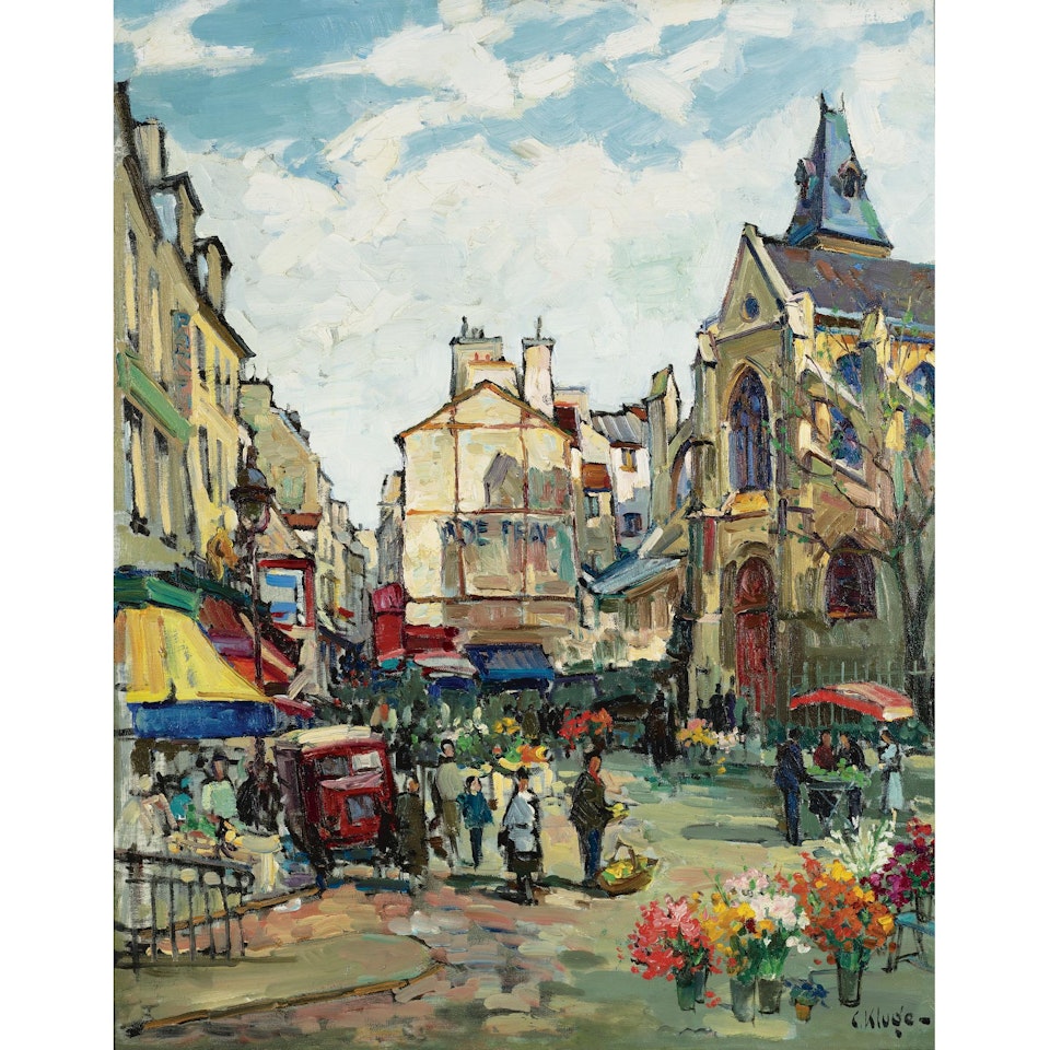 Paris, Rue Commerçant, Le Marché Aux Fleurs by Constantin Kluge