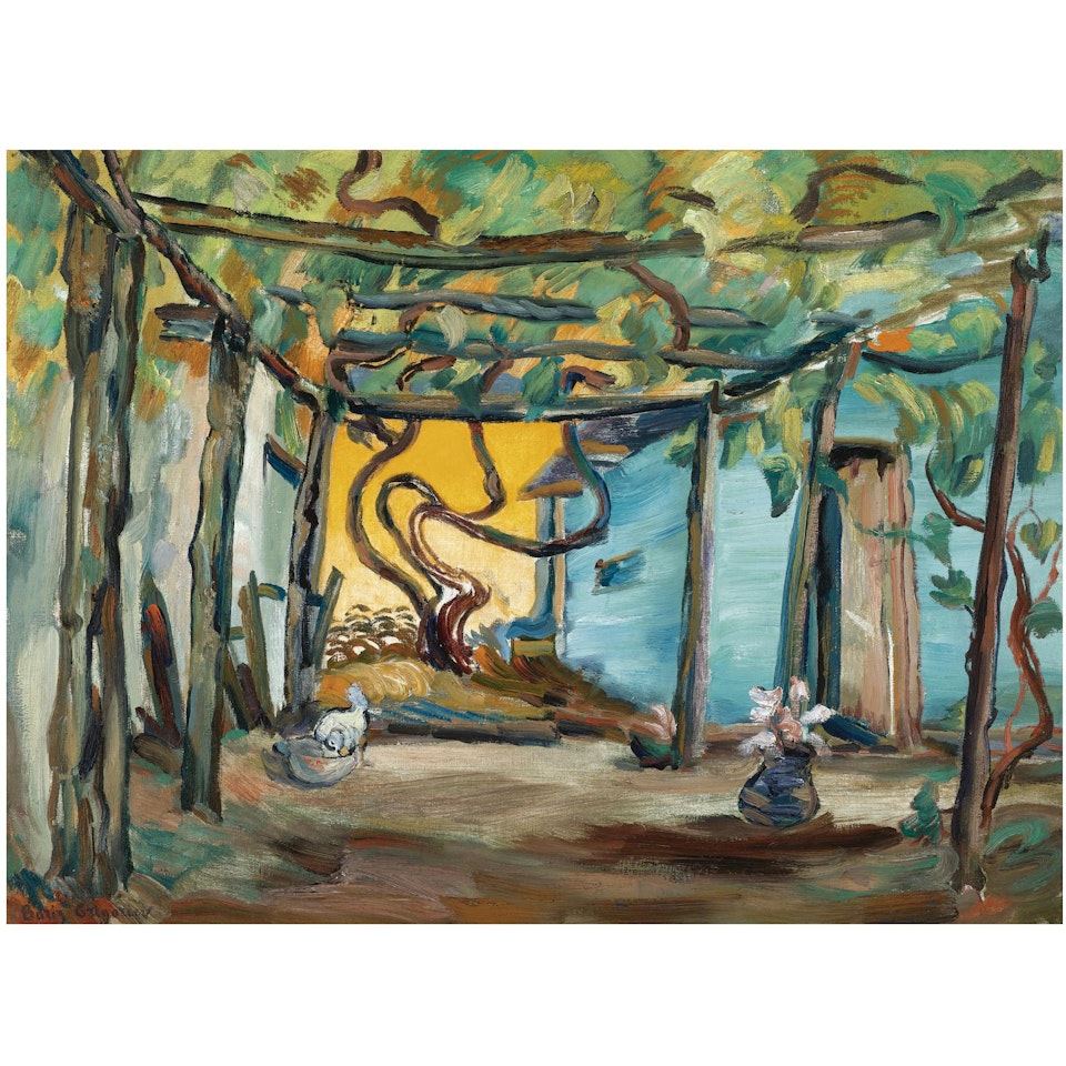 The Terrace Of Villa Borisella, Cagnes Sur Mer by Boris Grigoriev