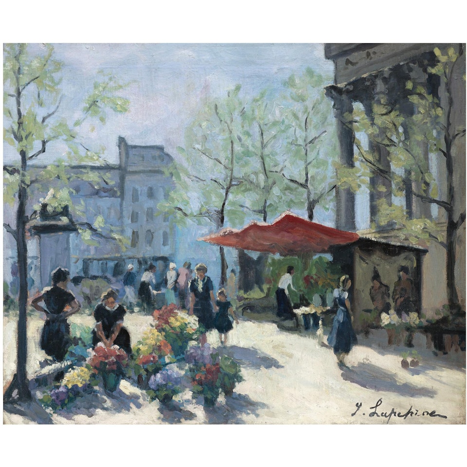 The Flower Market by Georgij Aleksandrovic Lapschin