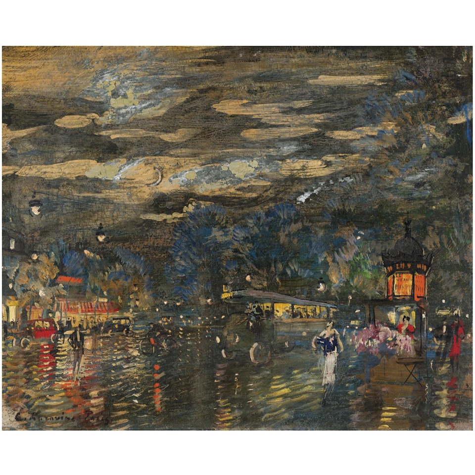 Parisian Boulevard By Night by Konstantin Alekseevich Korovin
