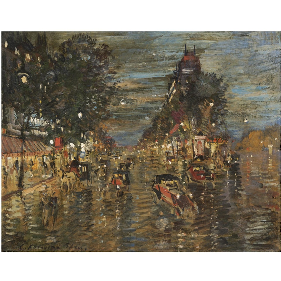 Paris By Night by Konstantin Alekseevich Korovin
