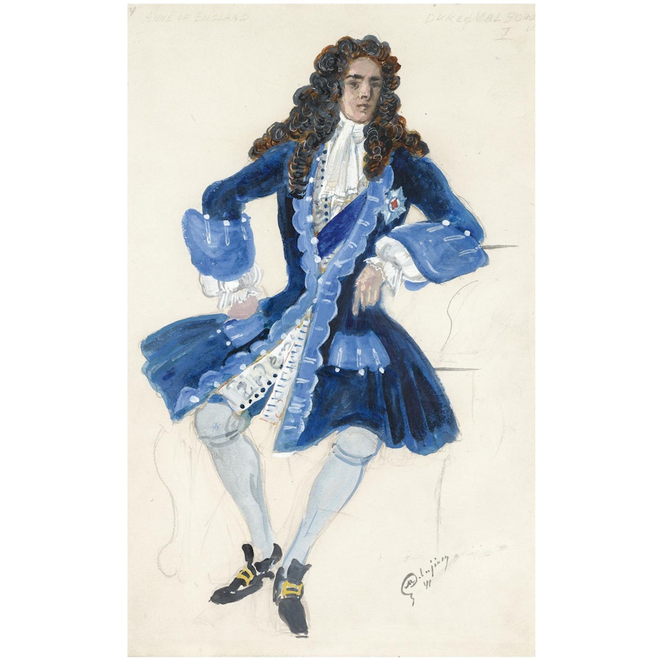 Two Costume Designs by Mstislav Valerianovich Dobuzhinsky
