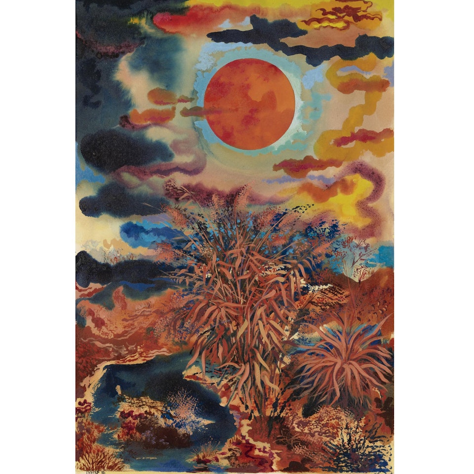 Moonrise Over Reeds by George Grosz