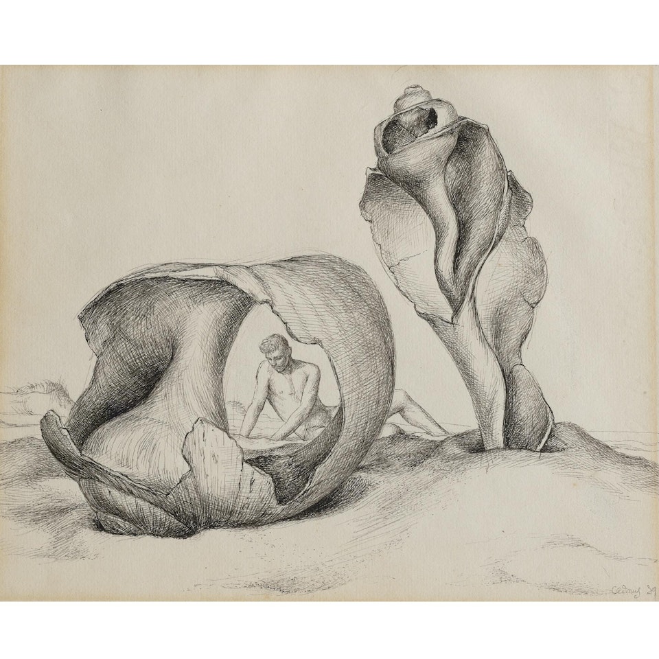 Shells And Figure by Paul Cadmus