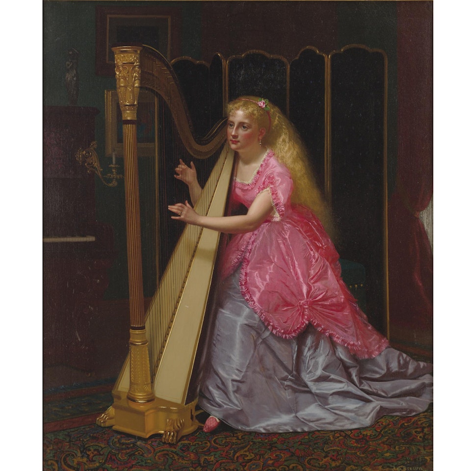 The Harpist by John George Brown