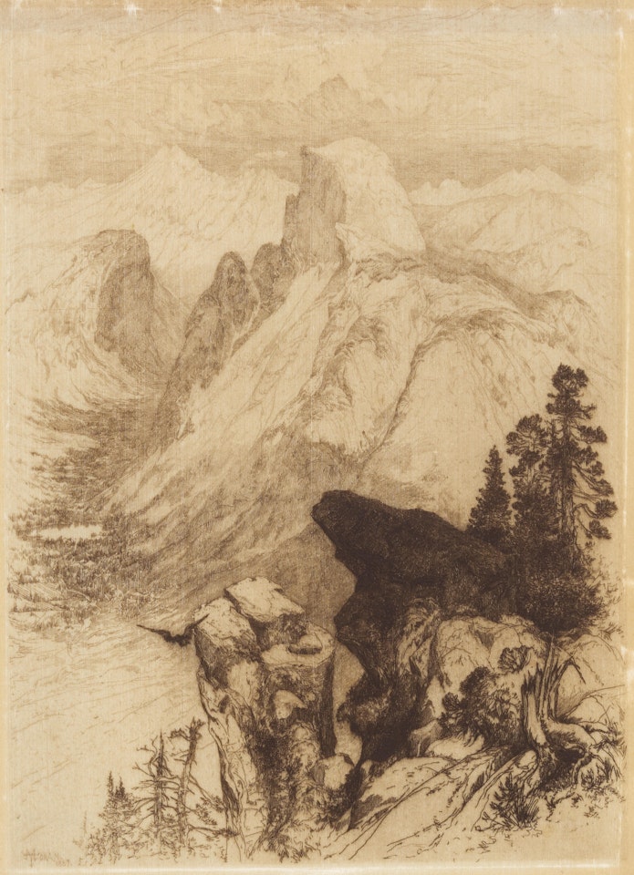 Half Dome, View from Moran Point, Yosemite by Thomas Moran