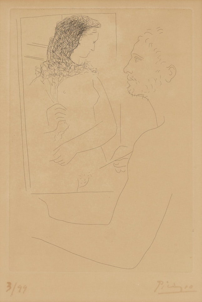 Peintre devant son Tableau, from Le Chef-d'Œuvre Inconnu by Pablo Picasso