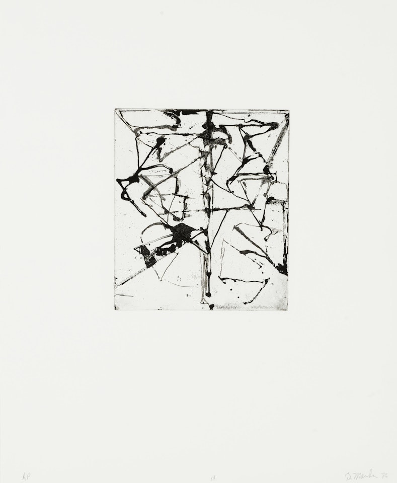 Plate 14, from Etchings to Rexroth by Brice Marden