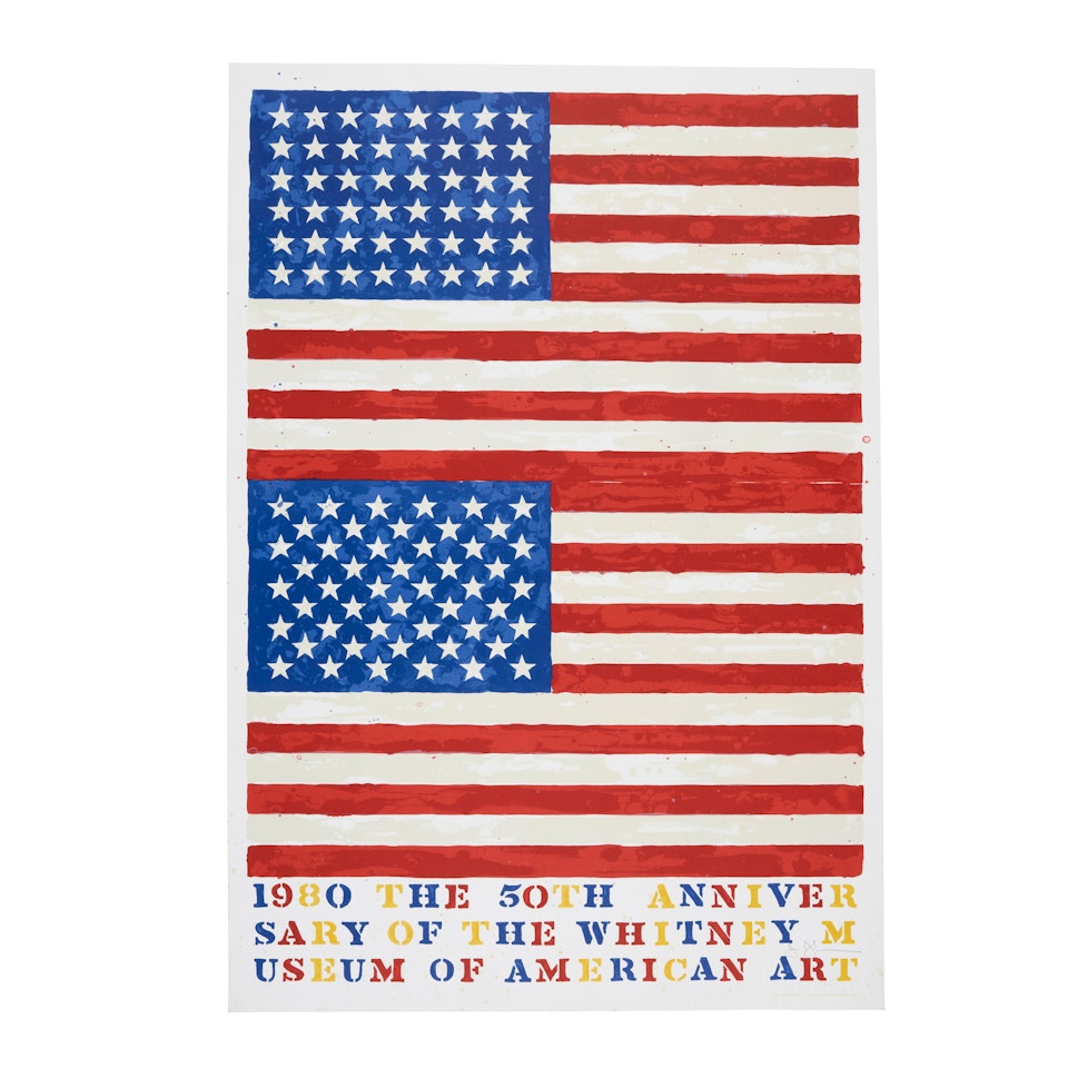 Two Flags (Whitney Anniversary) by Jasper Johns