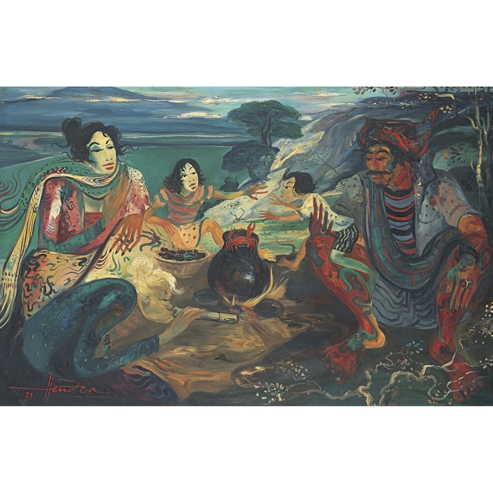 Family Picnic by Hendra Gunawan