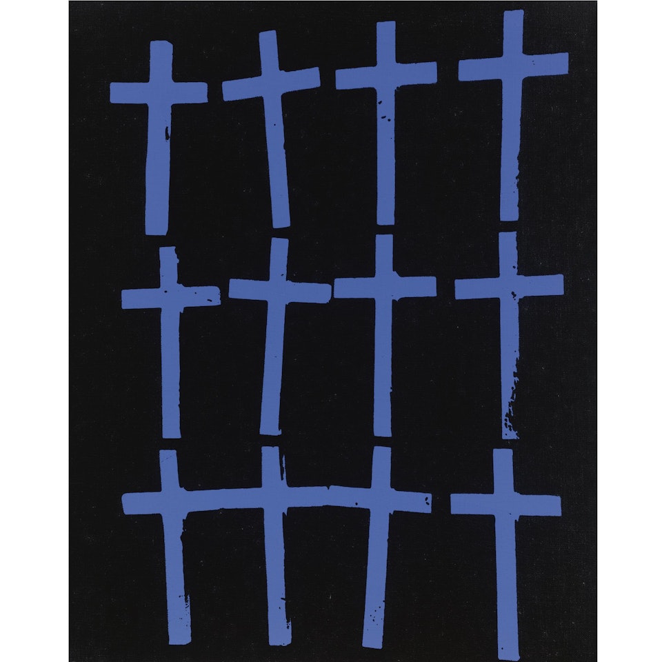 Crosses (Blue) by Andy Warhol