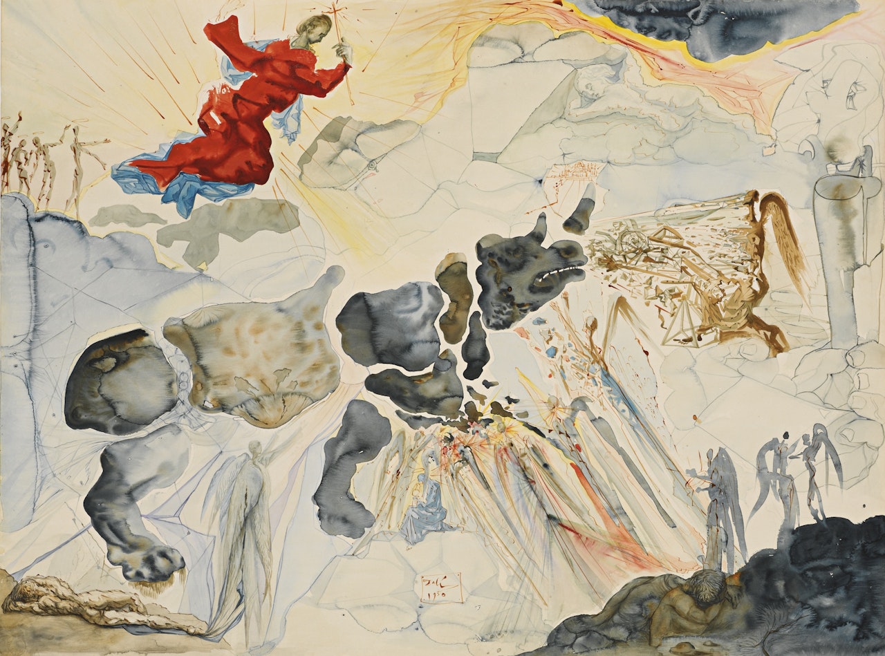 RHINOCÉROS EN DÉSINTÉGRATION by Salvador Dali
