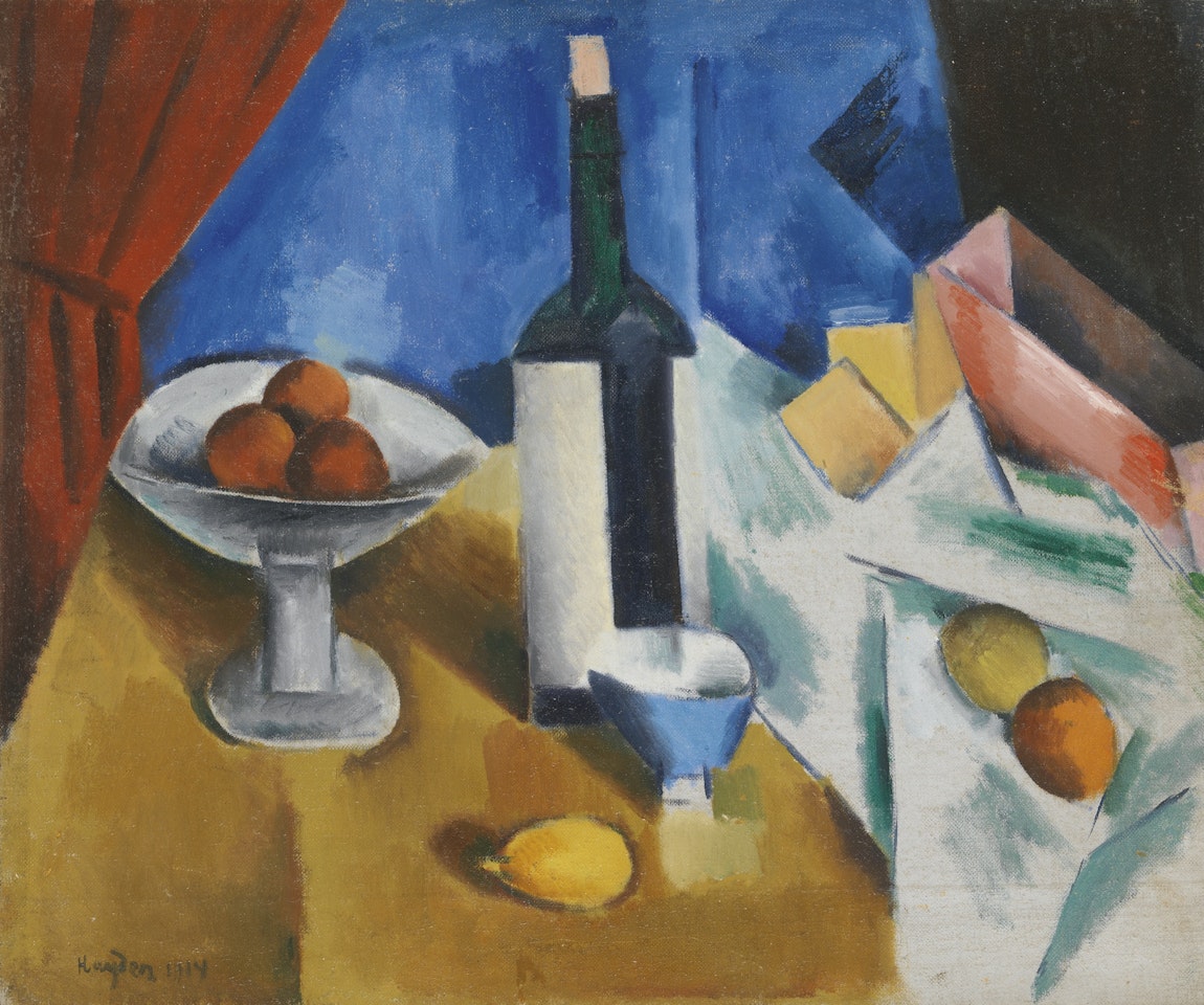 NATURE MORTE À LA BOUTEILLE ET AUX FRUITS by Henri Hayden