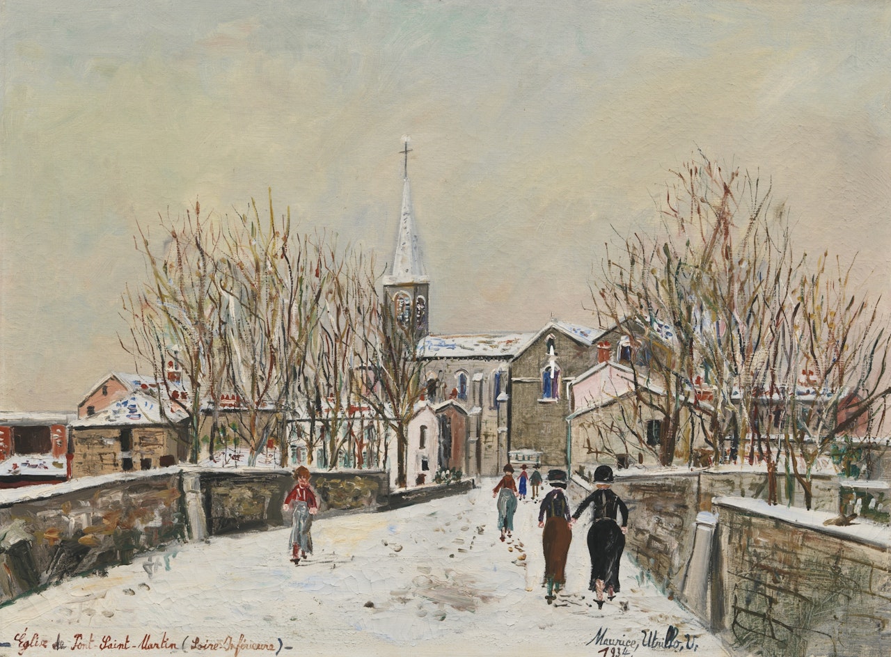 ÉGLISE DE PONT-SAINT-MARTIN by Maurice Utrillo