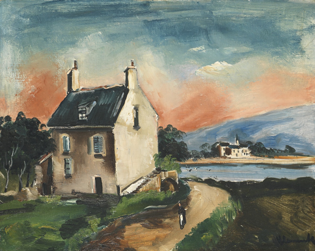 LE LAC (FERME SUR LA ROUTE) by Maurice de Vlaminck