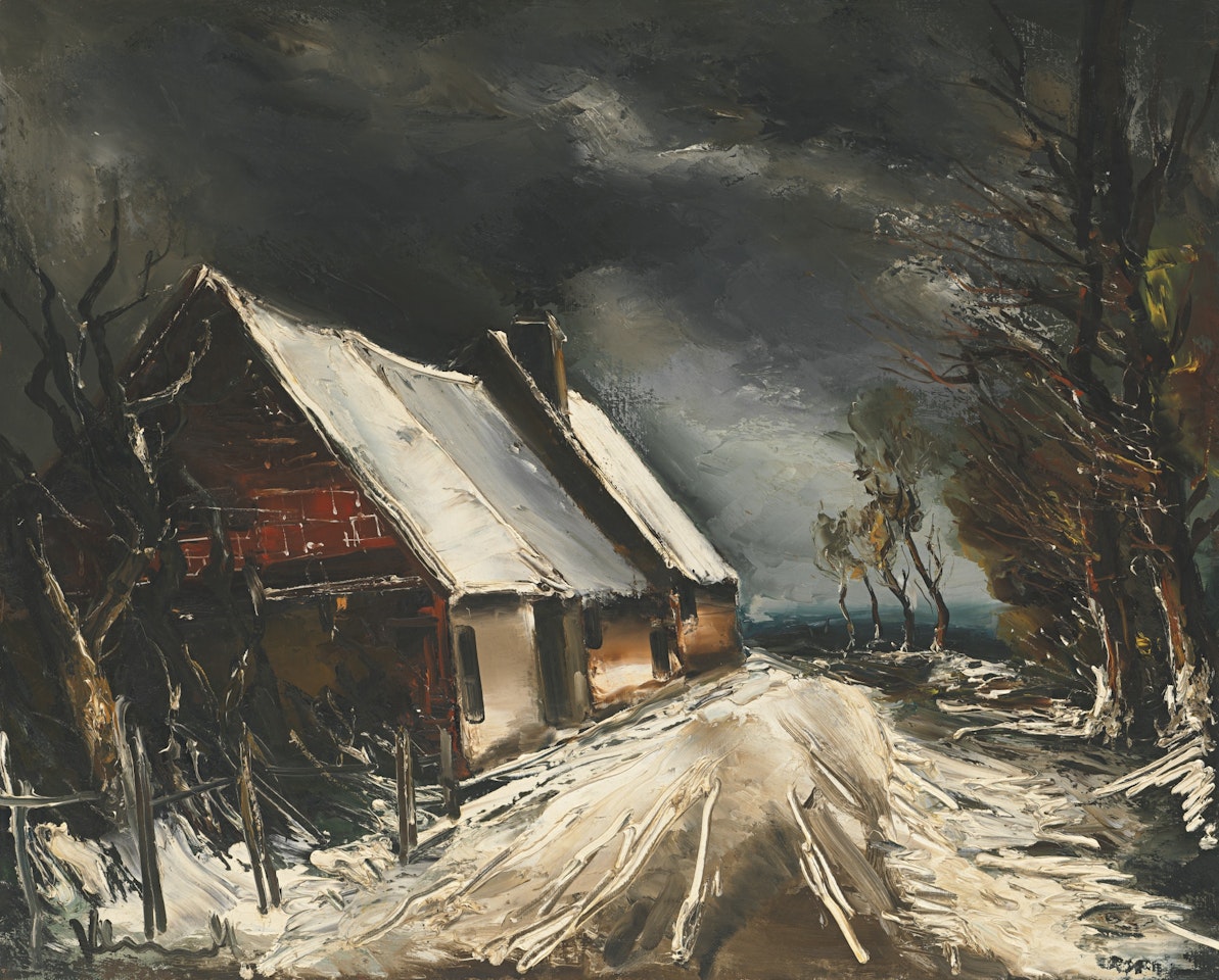 RUE DE VILLAGE SOUS LA NEIGE by Maurice de Vlaminck