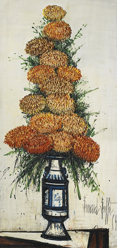 BOUQUET DE ZINNIAS by Bernard Buffet