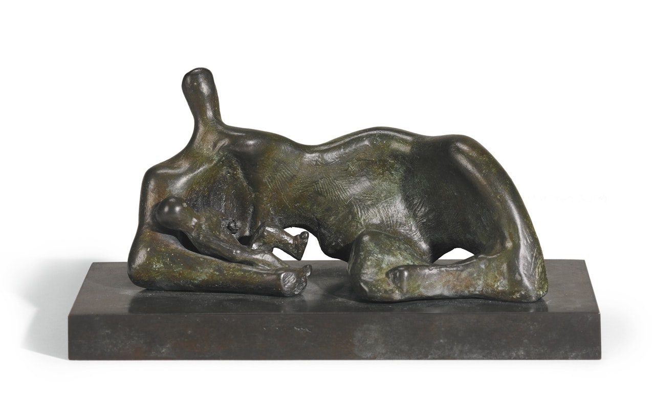 MAQUETTE FOR DRAPED RECLINING MOTHER AND BABY by Henry Moore