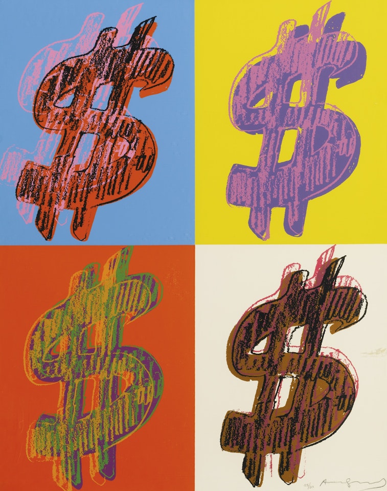 $ (QUADRANT) (F. & S. II.283) by Andy Warhol