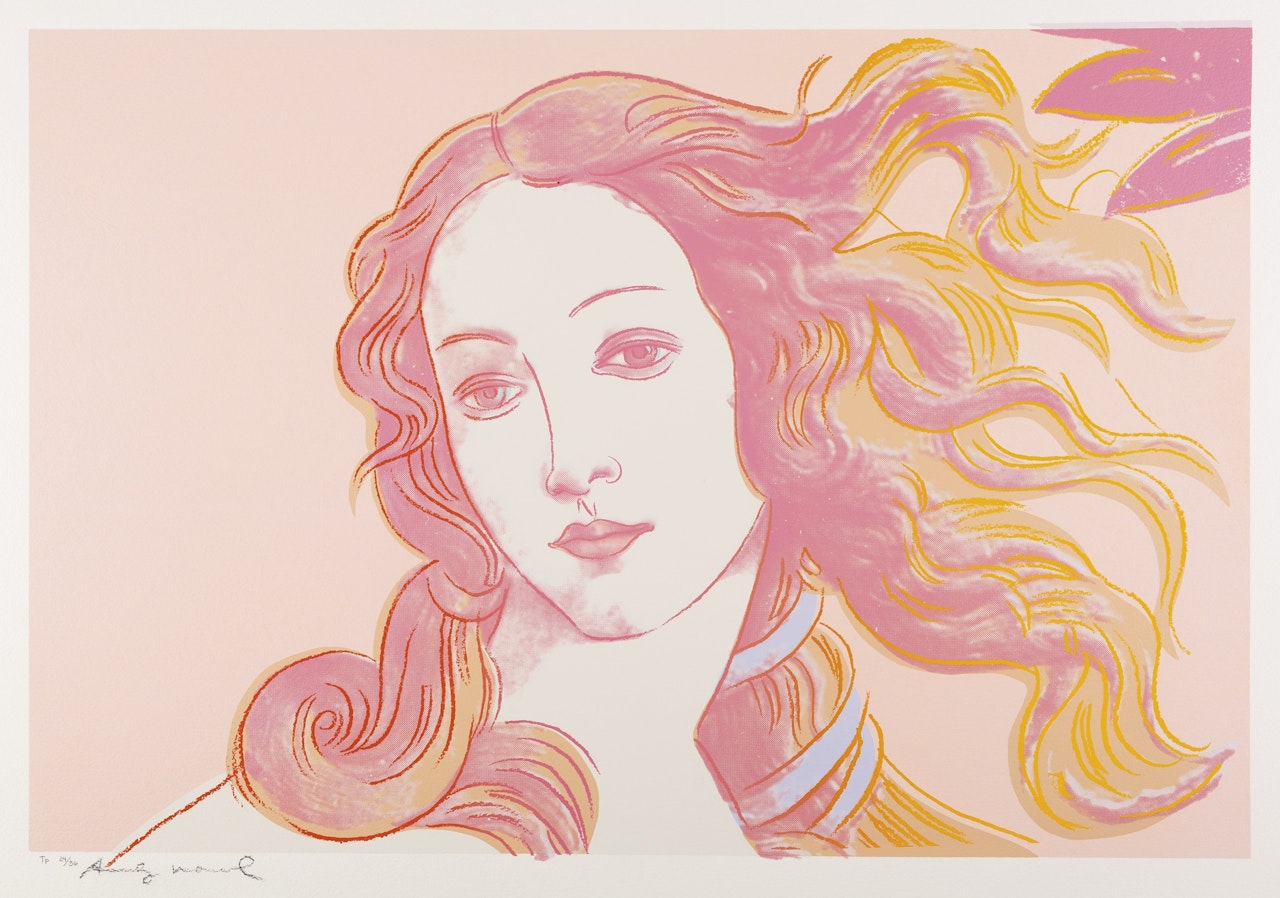 DETAILS OF RENAISSANCE PAINTINGS (SANDRO BOTTICELLI, BIRTH OF VENUS, 1482) (F. & S. IIB.316) by Andy Warhol