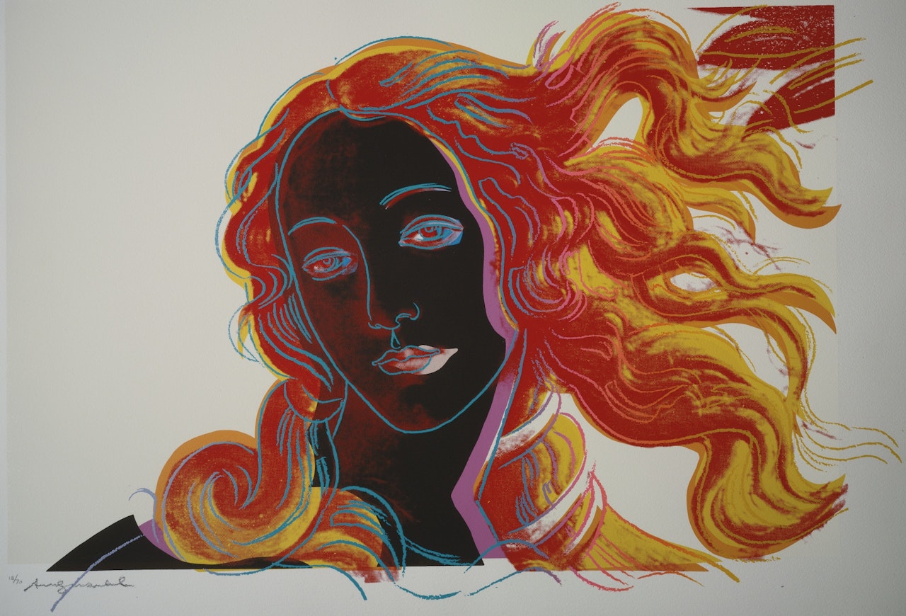 DETAILS OF RENAISSANCE PAINTINGS (SANDRO BOTTICELLI, BIRTH OF VENUS, 1492) (F. & S. II.318) by Andy Warhol