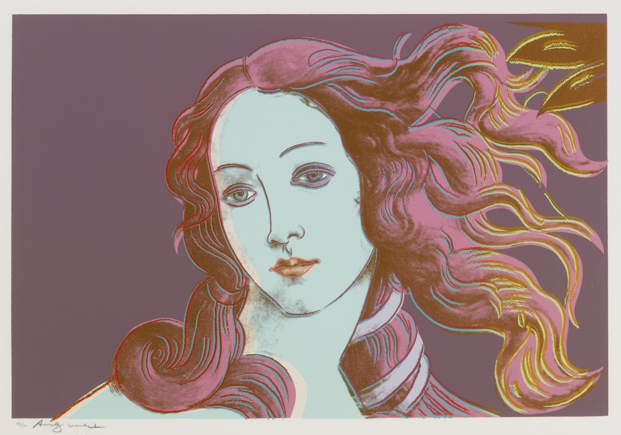 DETAILS OF RENAISSANCE PAINTINGS (SANDRO BOTTICELLI, BIRTH OF VENUS, 1492) (F. & S. II.317) by Andy Warhol
