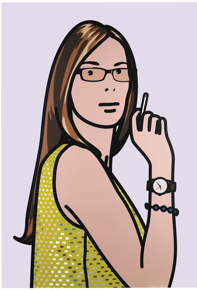 RUTH WITH CIGARETTE, 2 by Julian Opie