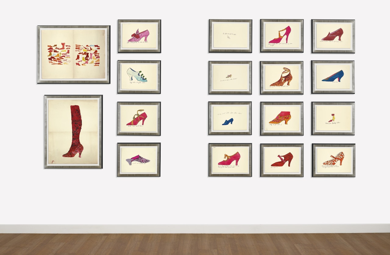 A LA RECHERCHE DU SHOE PERDU; AND SHOE AND LEG by Andy Warhol