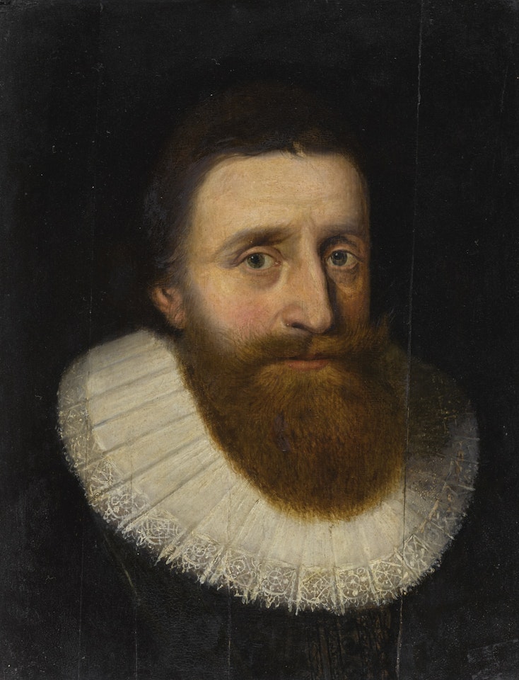 PORTRAIT OF LUDOVIC STEWART, 2ND DUKE OF LENNOX AND 1ST DUKE OF RICHMOND (1574ﾖ1624), BUST-LENGTH, WEARING A LACE RUFF by English School