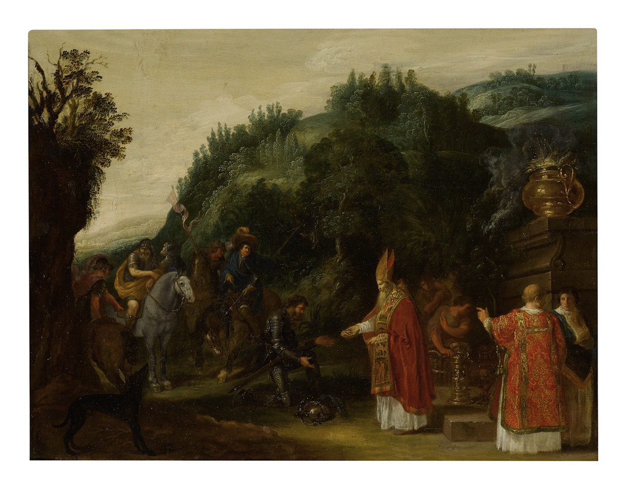 ABRAHAM AND MELCHIZEDEK by Dutch School