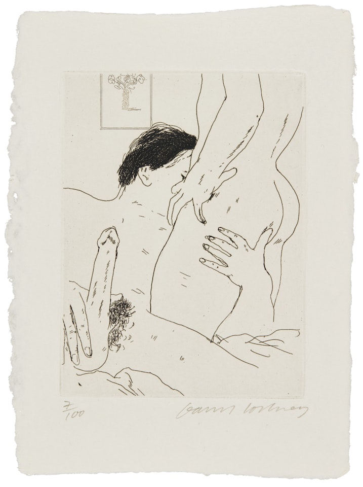 AN EROTIC ETCHING (SCOTTISH ARTS COUNCIL 172) by David Hockney