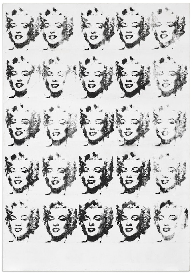 Warhol 25 Marilyns by Elaine Sturtevant
