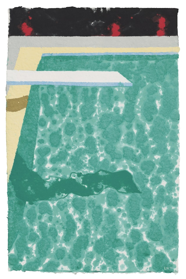Green Pool with Diving Board and Shadow (Paper Pool 3) by David Hockney