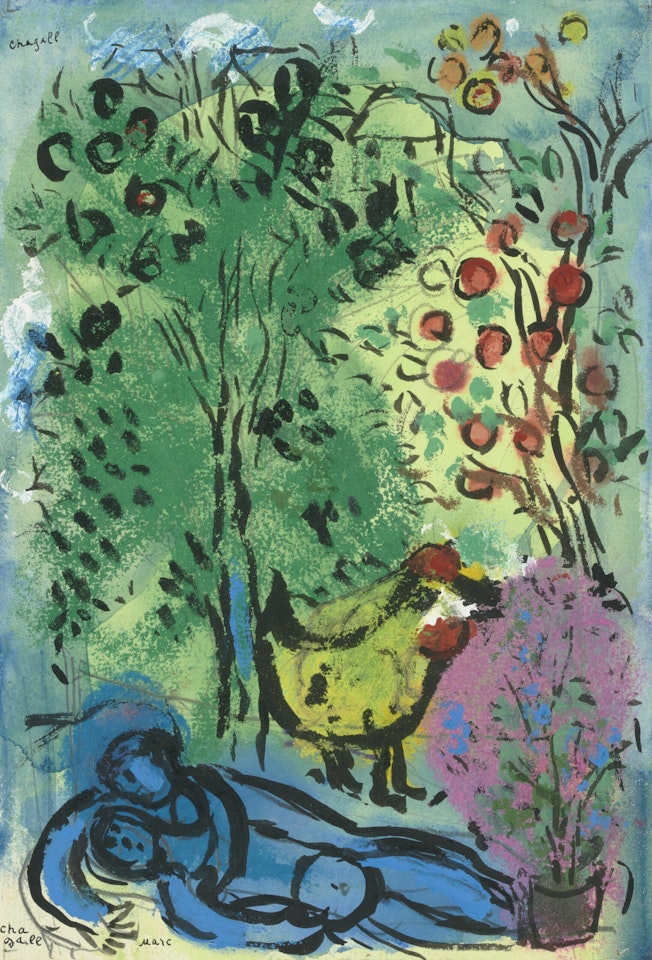 Repos sous les arbres by Marc Chagall