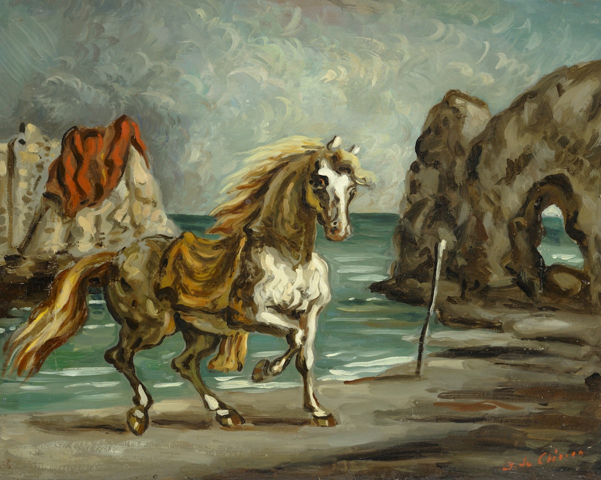 Cavallo in riva al mare by Giorgio de Chirico