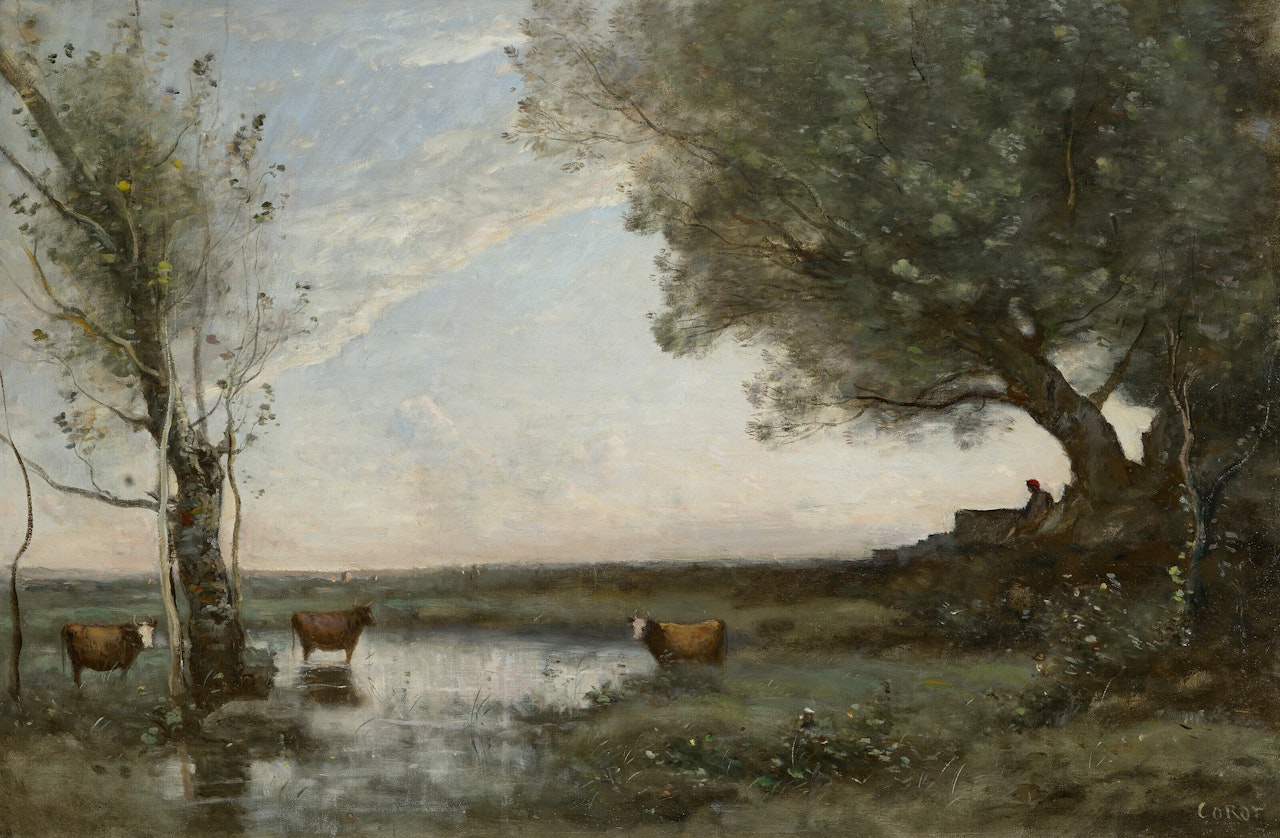Paluds antiques by Jean Baptiste Camille Corot