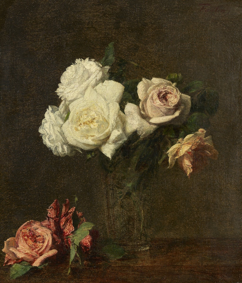 Roses by Henri Fantin-Latour