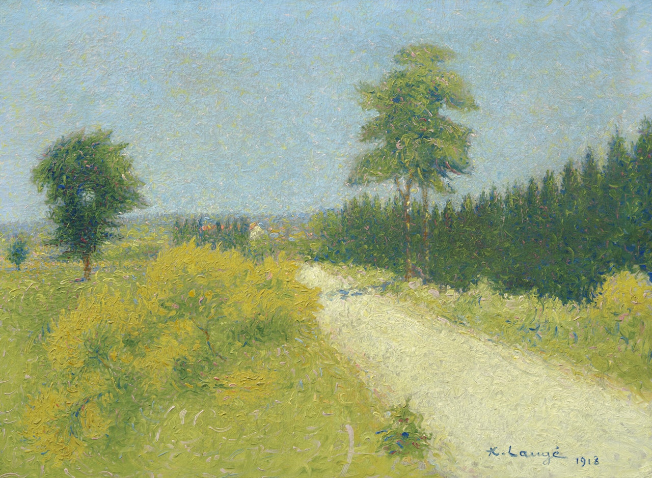 La route de Belvèze vers le relais by Achille Laugé