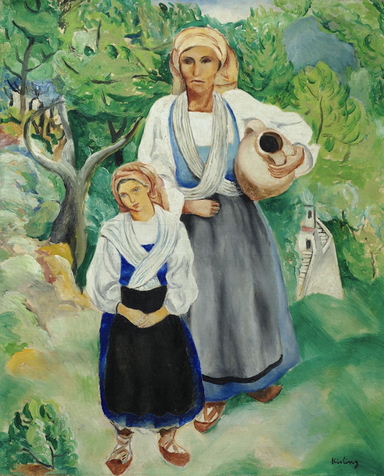 Paysannes en costume traditionnel by Moïse Kisling