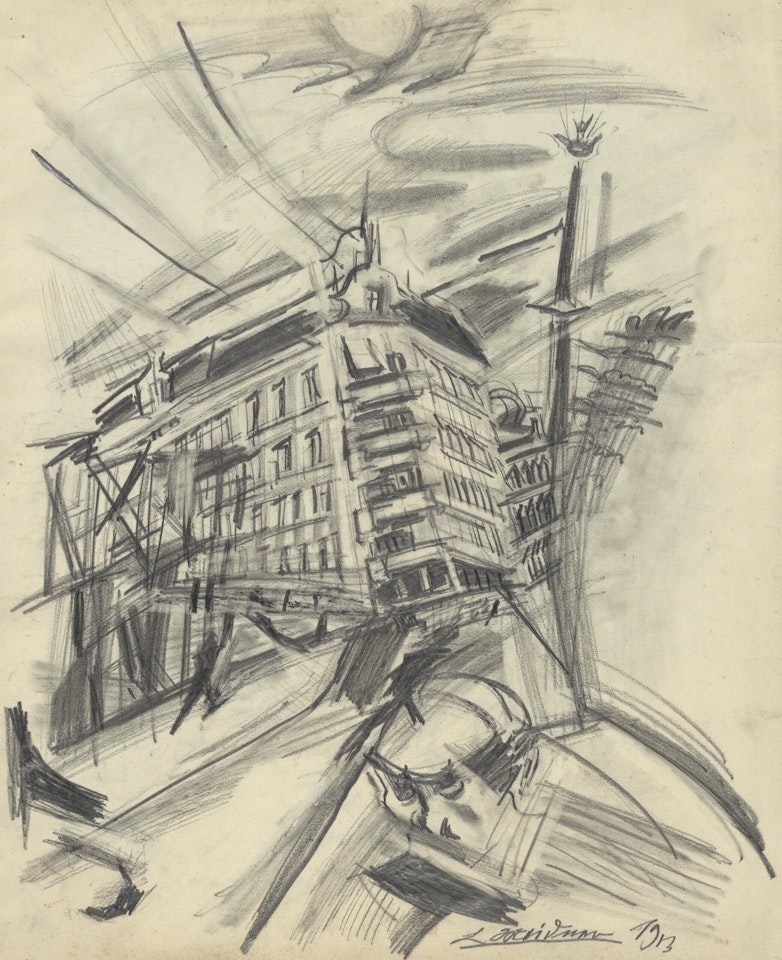 Strassenszene by Ludwig Meidner