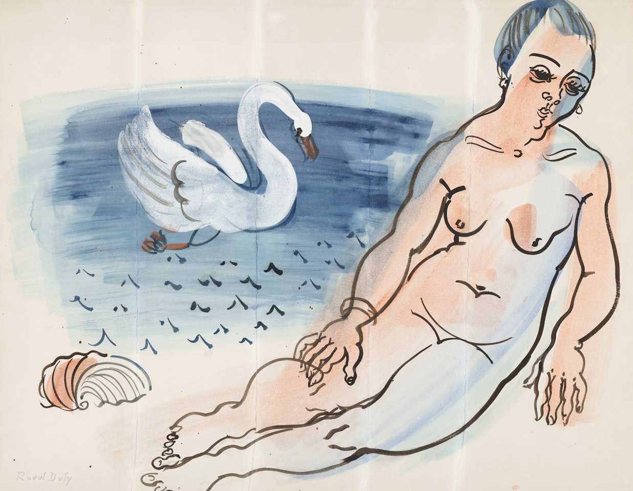 Léda et le cygne by Raoul Dufy
