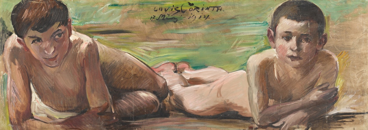 Zwei liegende Knaben (Two Resting Boys) by Lovis Corinth