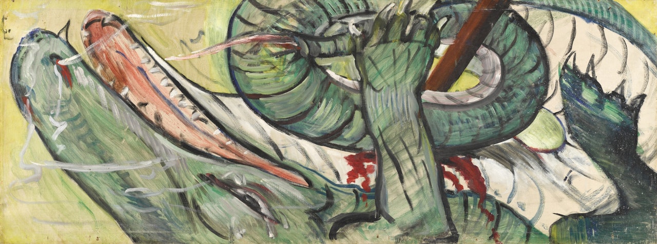 Der getötete Drache (The Slain Dragon) by Lovis Corinth