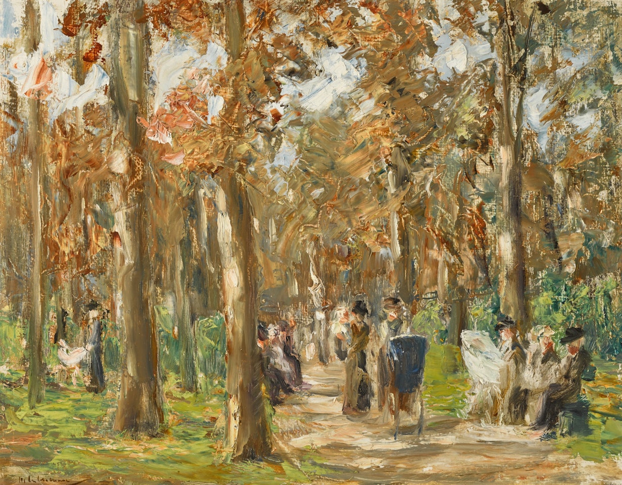 Spaziergänger im Tiergarten (Strollers in the Tiergarten) by Max Liebermann